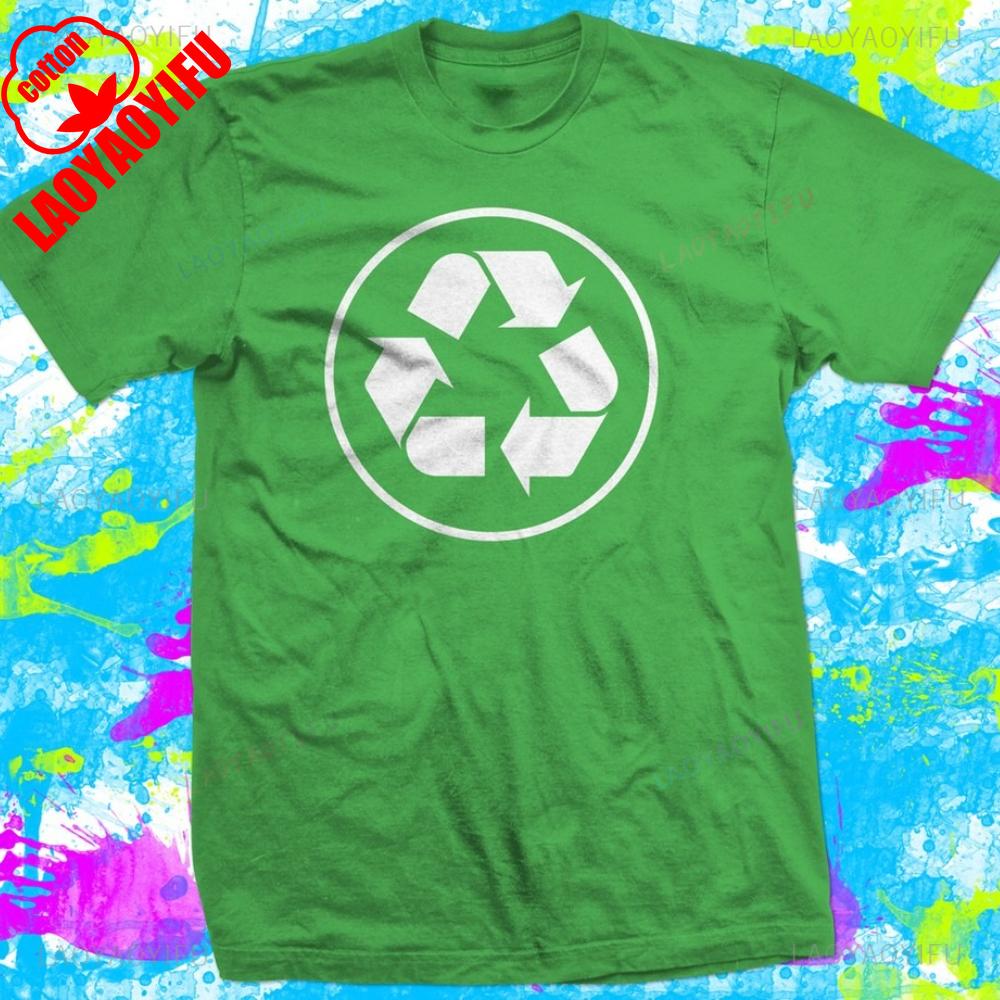 Recycle Symbol Printed T Shirt Tops EnvironUnisextal Protection and Recycling Protect The EnvironUnisext Tops Tee Shirt Unisex Unisex Tee