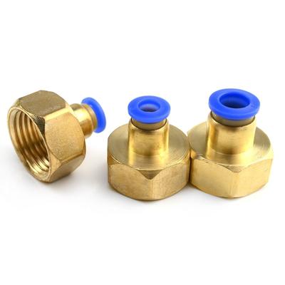 1/2 Inch BSP PCF Air Pipe Fitting Brass Hose Tube Pneumatic Connector Air Tube Thread 6 8 10 12mm Pipeline Water Nozzle Joint