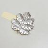 Vintage Long Leaf Pin Corsage Ornament Metal Glossy Brooch Maple Leaf Brooch  Men