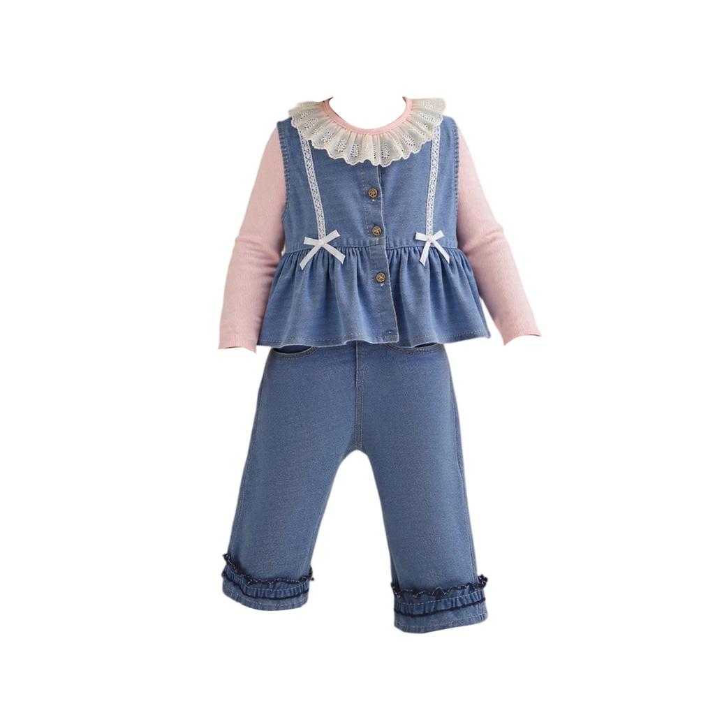 Kids Casual Long-Sleeve Set, Comfortable Daily Wear Outfits