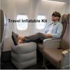 3-Layer Inflatable Foot Rest Pillow Adjustable Height Air Footrest for Travel Office Airplane Car Home