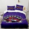 Raptors Basketball Logo Bedding Set 3pcs, High Quality Bedding Set Including 1pc Duvet Cover And 2pcs Pillowcases for Bedroom, Dormitory Gift