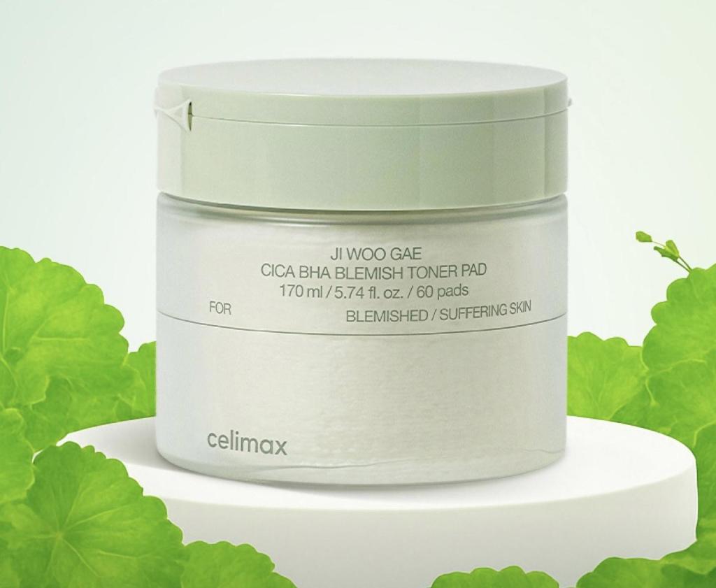 Celimax Ji Woo Gae Cica BHA Toner Pad Exfoliating Smoothing 170ml (60 pads)