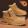 Fashion White Shoes for Men Winter Mens Warm Ankle Boots New Non-slip Sneakers for Man Motocycle Snows Boots Botas Para Hombre