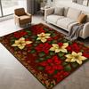 Poinsettia Flower Carpet Bedroom Soft Large Area Rug Living Room Elegant Blanket Dining Room House Home Entrance Decor Mats