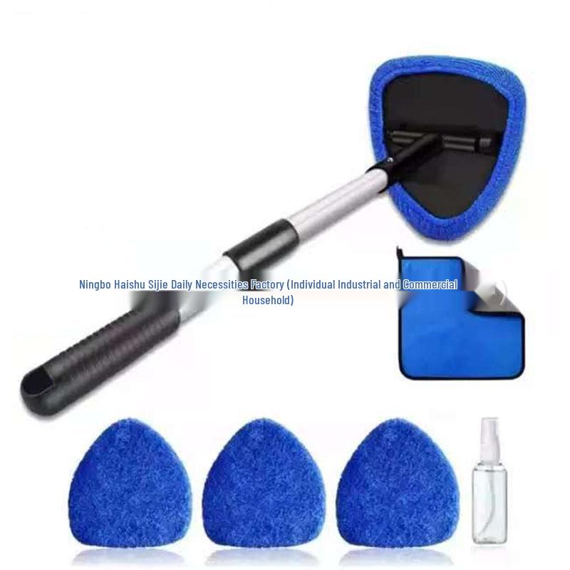 Telescopic Microfiber Car Window Cleaning & Defogging Brush Set