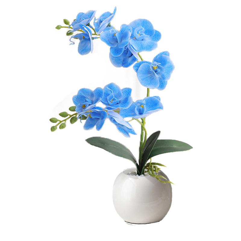 Sztuczna Phalaenopsis Sztuka Florystyczna Roślina w Doniczce: Dekoracyjna Plastikowa Kwiat do Salonu lub Stołu Jadalnego