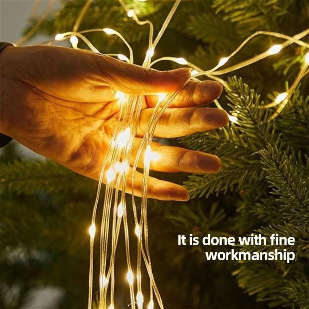 8 Flashing Modes Christmas Tree Lights Ring Shape String Lights  Christmas Decoration