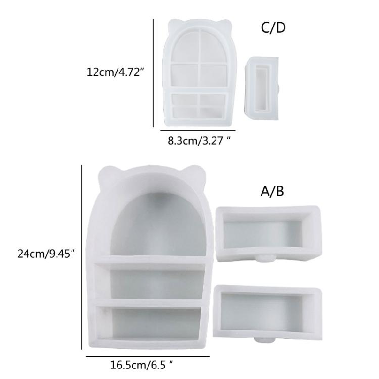 Cat Ears Drawer Storage Cabinet Molds Epoxy Silicone Box Mold Jewelry Casting