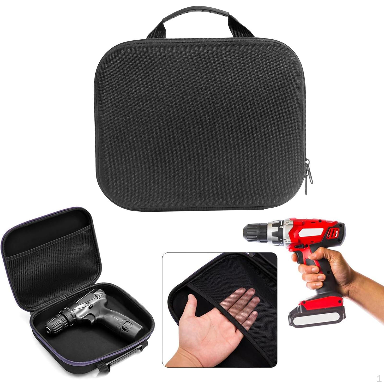 

Кейс для переноски электрической дрели, ударопрочная сумка-бокс из ЭВА с гладкой молнией для плоскогубцев чёрный