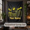 Personalized Wall Tapestry,Lionel Messi Custom Text, Soft Fabric Wall Art For Indoor Decoration