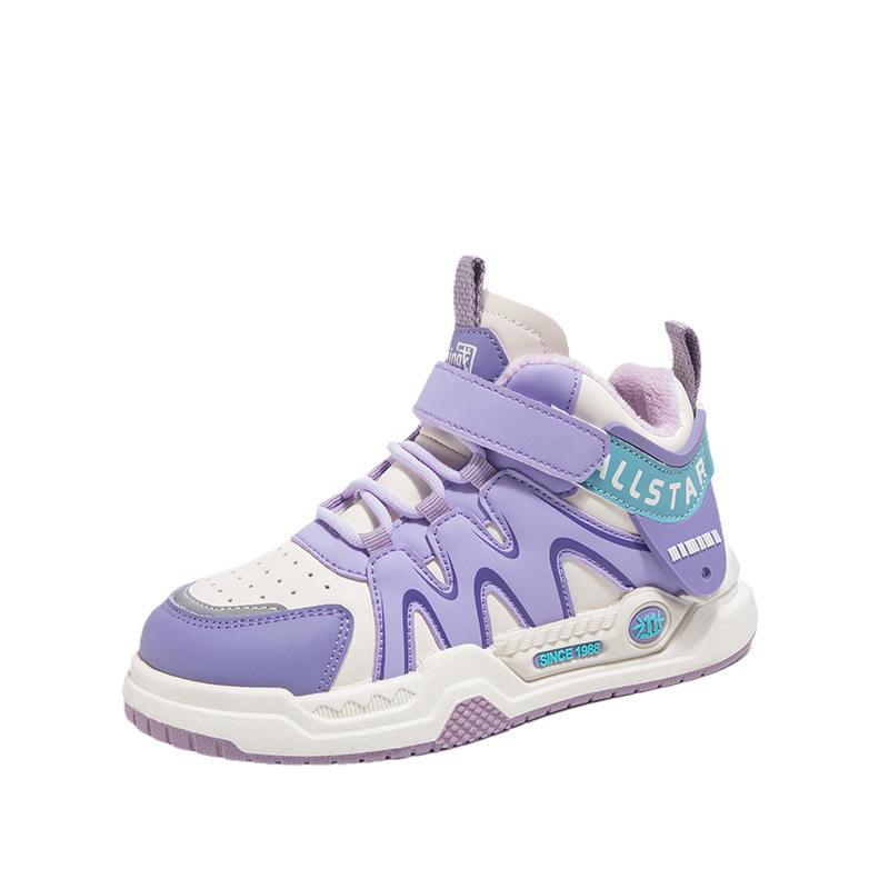 

2025 осень и зима новая детская спортивная обувь флис мягкая подошва для средних и старших детей модные кеды для мальчиков и девочек повседневная обувь тренд 31 yards inner length about 19CM