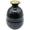 Mino Ware Jug and Cup Half Sake Black Made in Product Number "Gold Glaze" Set, Set, Glaze/Gold Finish, 1.5-cup Set, Tableware, Gift, Father's Day,