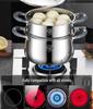 316 Stainless Steel Rivetless Stew Pot with Two-Layer Silicone, Large Capacity for Steaming and Simmering.