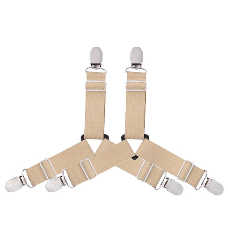 1-4Pcs Bed Sheet Elastic Grippers Belt Fastener Bed Sheet Clips Mattress Cover Blankets Holder Home Textiles Home Living Gadgets