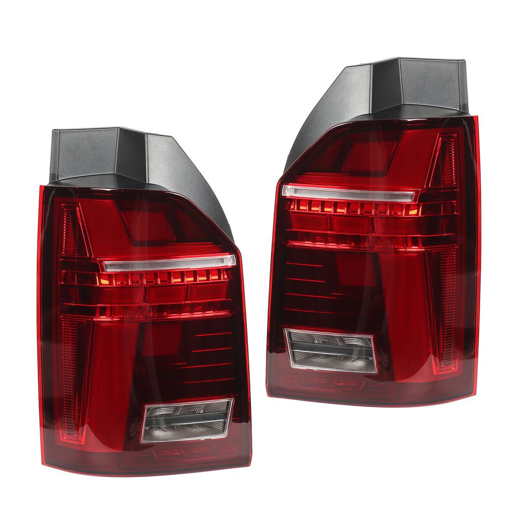 Facelift Look Dynamic Full LED Tail Lights Rear Lamp For Multivan Transporter T6 Pre‑Facelift 2016 To 2019 Red