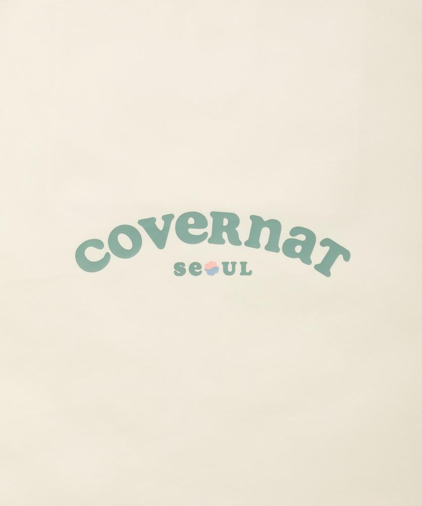 Covernat Woman Clover Heart Cooper Logo Seoul Eco Bag Cream