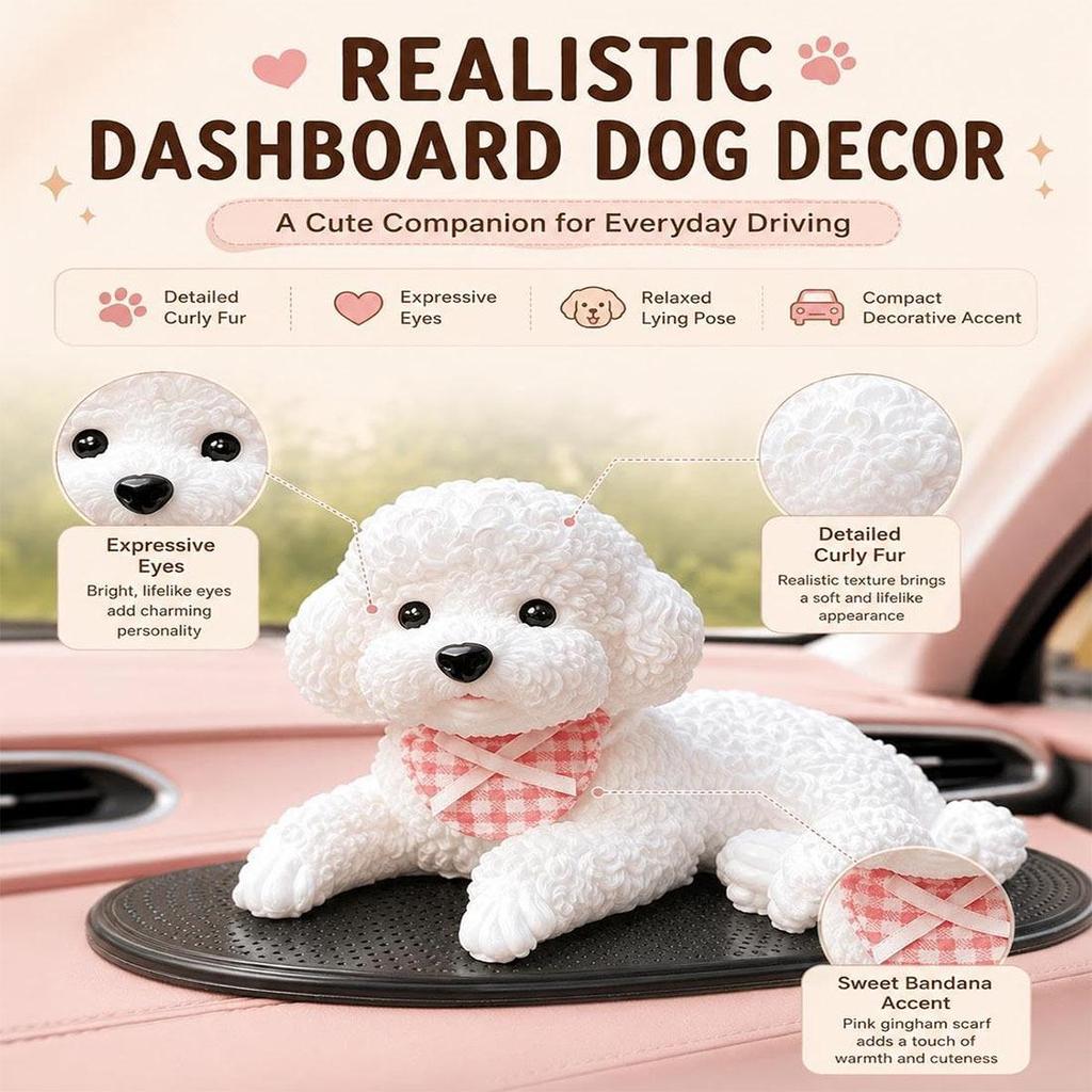 Decorazione da Cruscotto Cucciolo a Bolle in Morbido Silicone Transfrontaliera con Base Antiscivolo