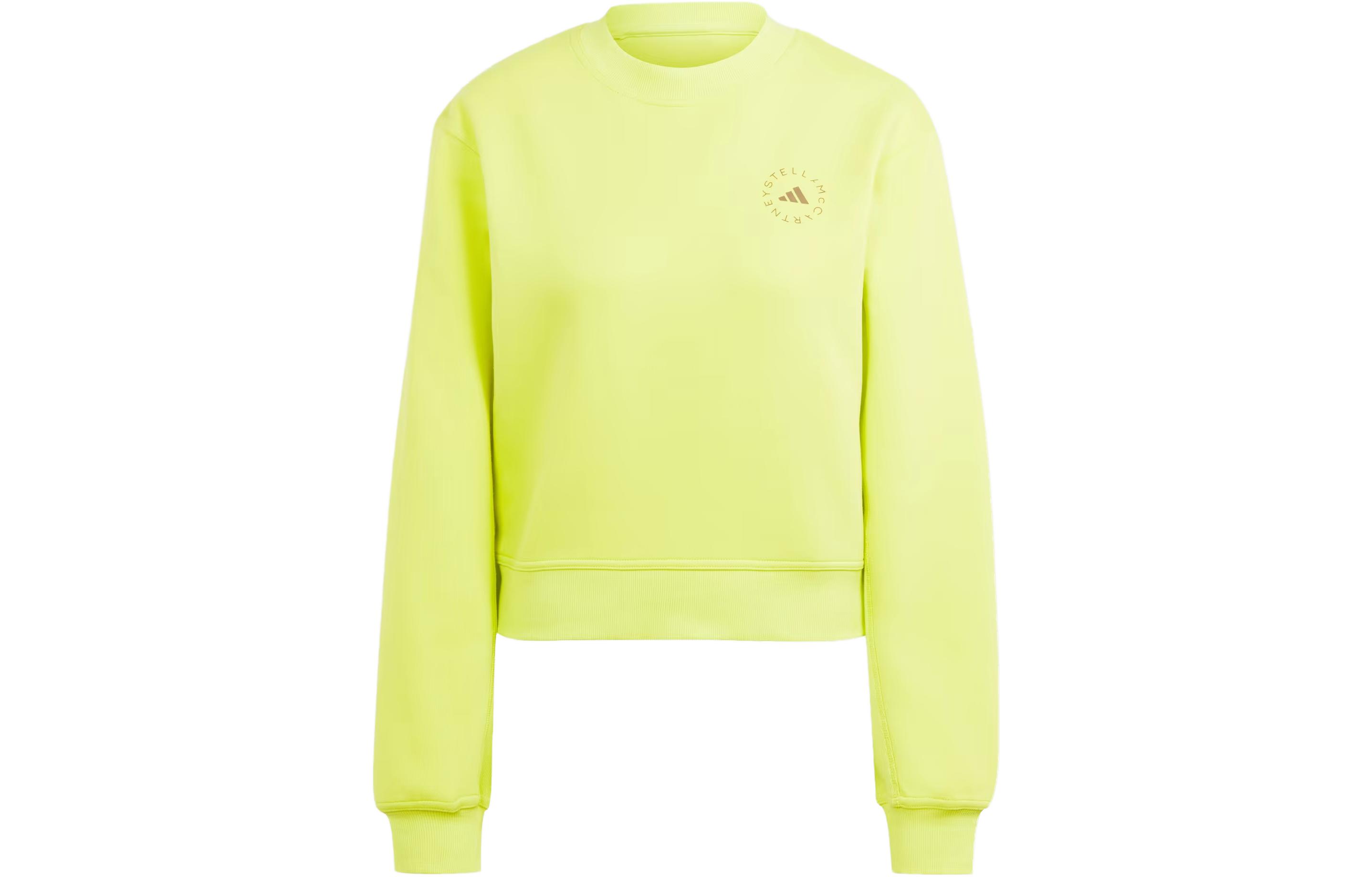 Adidas X Stella McCartney Sweatshirts Women s Yellow Crew Neck Moderate Regular IJ0591 S