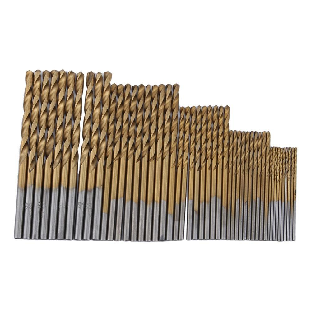 50pcs 135 Degree Point Angle HSS Drill Bit Set High Speed Steel Drill Bits Wood