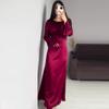 Long Sleeve Elegant Evening Satin Dress For Women High Waist Slim Lace Up Maxi Dresses Femme France Vintage Vacation Banquet Mermaid Bodycon Dresses