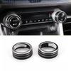 Black Console Air Condition Adjust Knob Ring Cover For Toyota RAV4 2019-2025