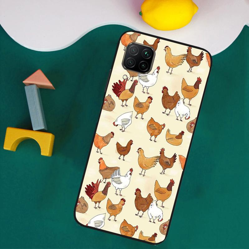 Chicken Pattern For Huawei Nova 11i 12s 12i 8i 7i Y73 Y70 Y90 Y60 Y72 Y61 Y91 9 10 SE P30 Pro P40 Lite Case