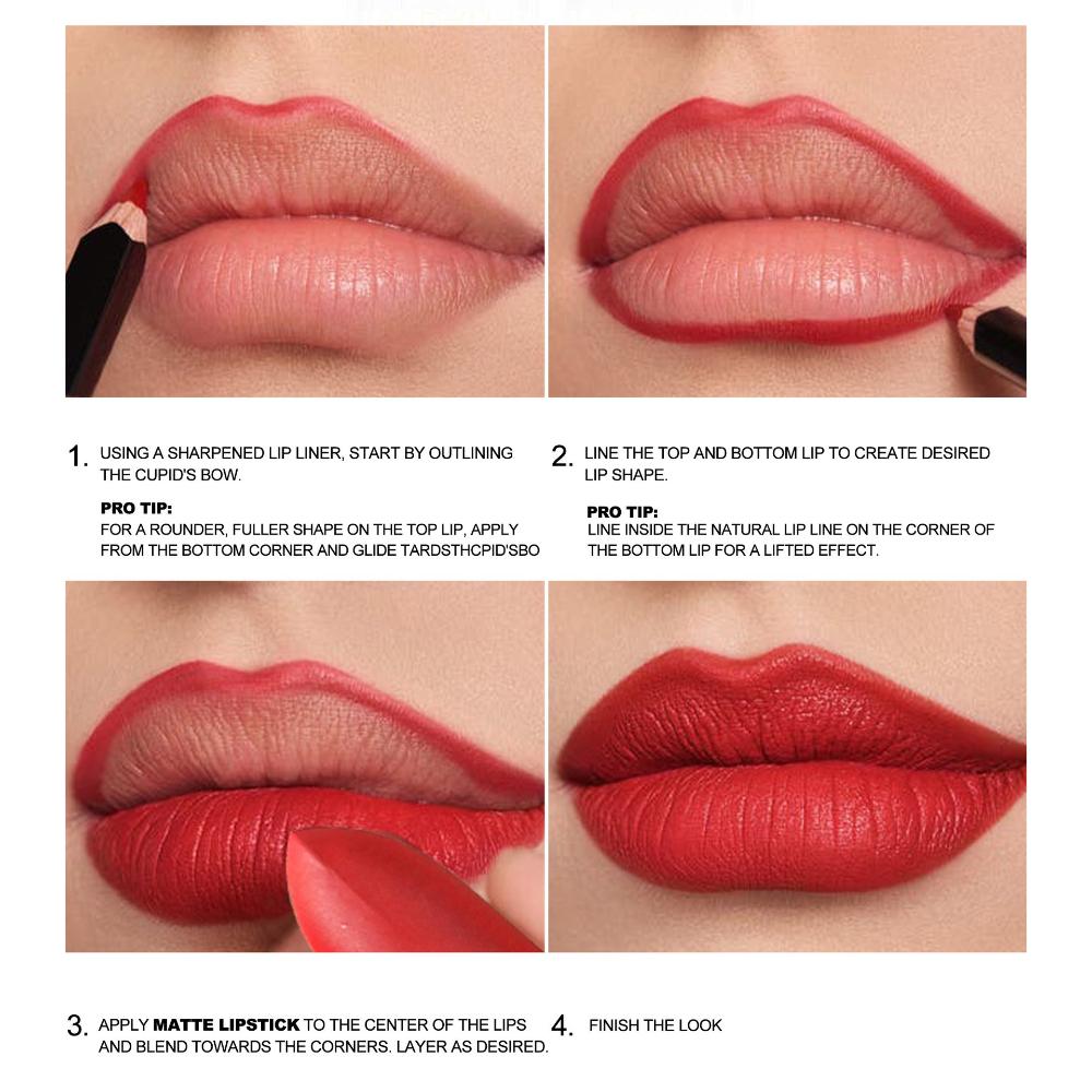 HANDAIYAN Velvet Matte Lipstick, Waterproof Long-Lasting Moisture Lip Makeup, Pigmented Smooth Nude Red Lipstick in Clear Floral Tube, Cosmetic