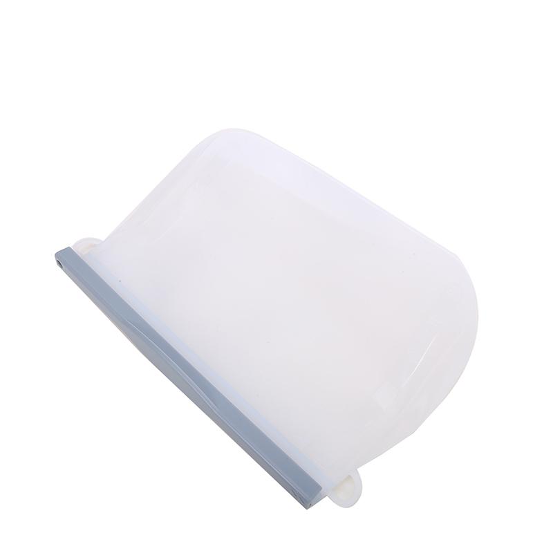 Transparente Silikon-Lebensmittel-Snack-Organizer-Tasche, wiederverwendbare, auslaufsichere Lebensmittel-Gefrierbehälter