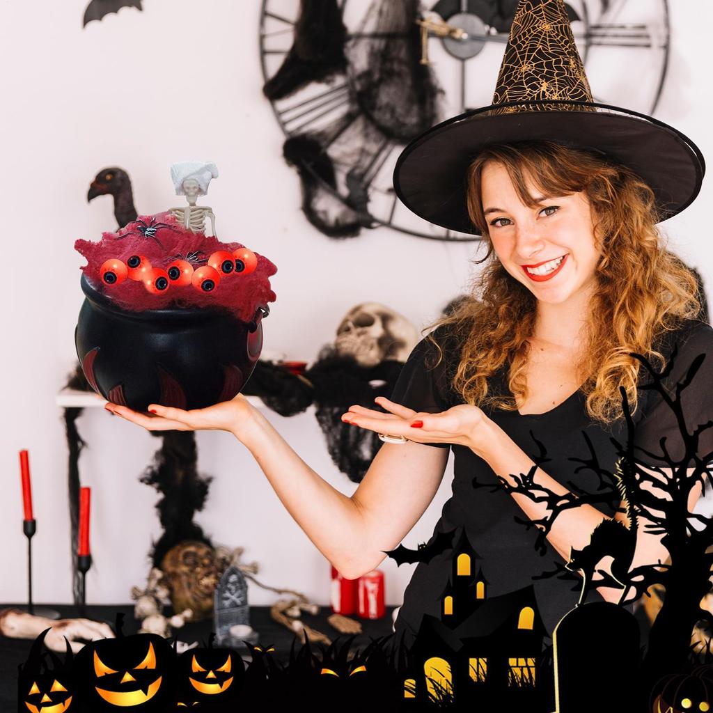 Halloween Witch Cauldron Halloween Desktop Decorations Haunted House Decoration For Homeowners Event Planners Classroom Mantel
