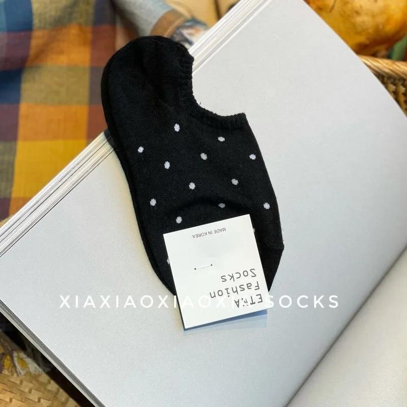 4 Pairs Of Spring And Summer Women's Socks Cartoon Silicone Non-slip Breathable Invisible Pure Cotton Ankle Boots Soft Socks