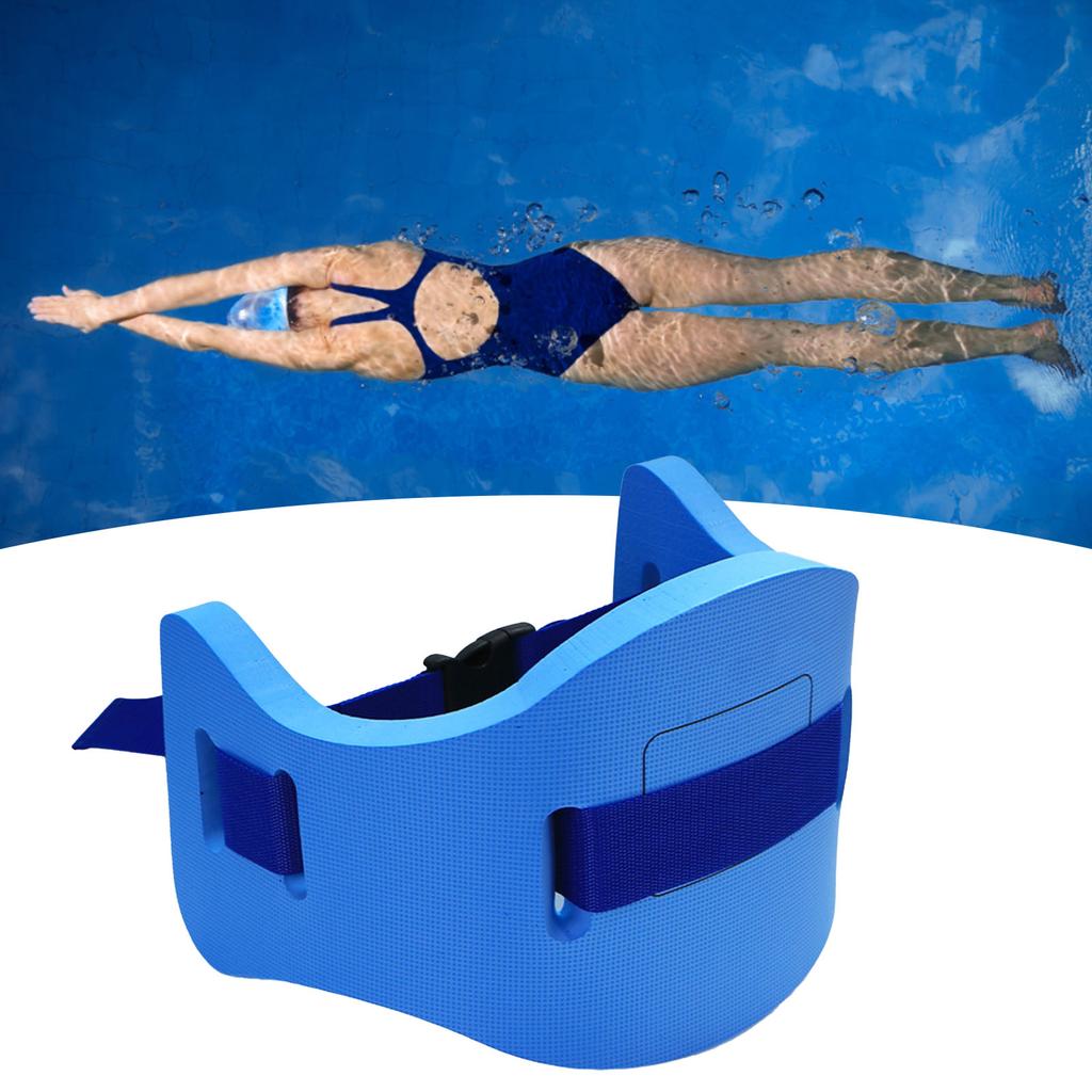 Swim Floating Belt Universal EVA Adjustable Water Aerobics Exercise Belt Swim Training Equipment for Adults Kids Blue Medium Belt (upgraded)