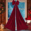 Super Large Christmas Bow Pendant Velvet Christmas Bow Christmas Tree Decoration Wine Red Non Fallen Bow Tree Pendant Decor Gift