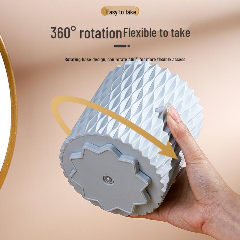 Rotatable Makeup Brush Storage Tube: Vanity Table Organizer for Brushes, Loose Powder, Blush, Eyeshadow, and Pens.