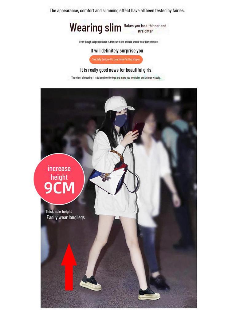 Weiße Plateau-Sneaker für Damen – Kollektion Herbst/Winter 2025, dicke Sohle, 8 cm Höhenverstärkung, warmer Allrounder mit Samt.