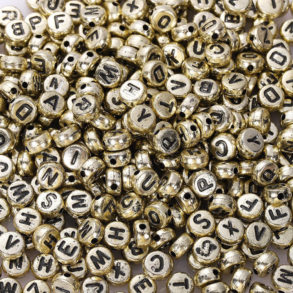 Acrylic Letter Beads for Kids' Jewelry Making – Educational DIY Beading Accessories