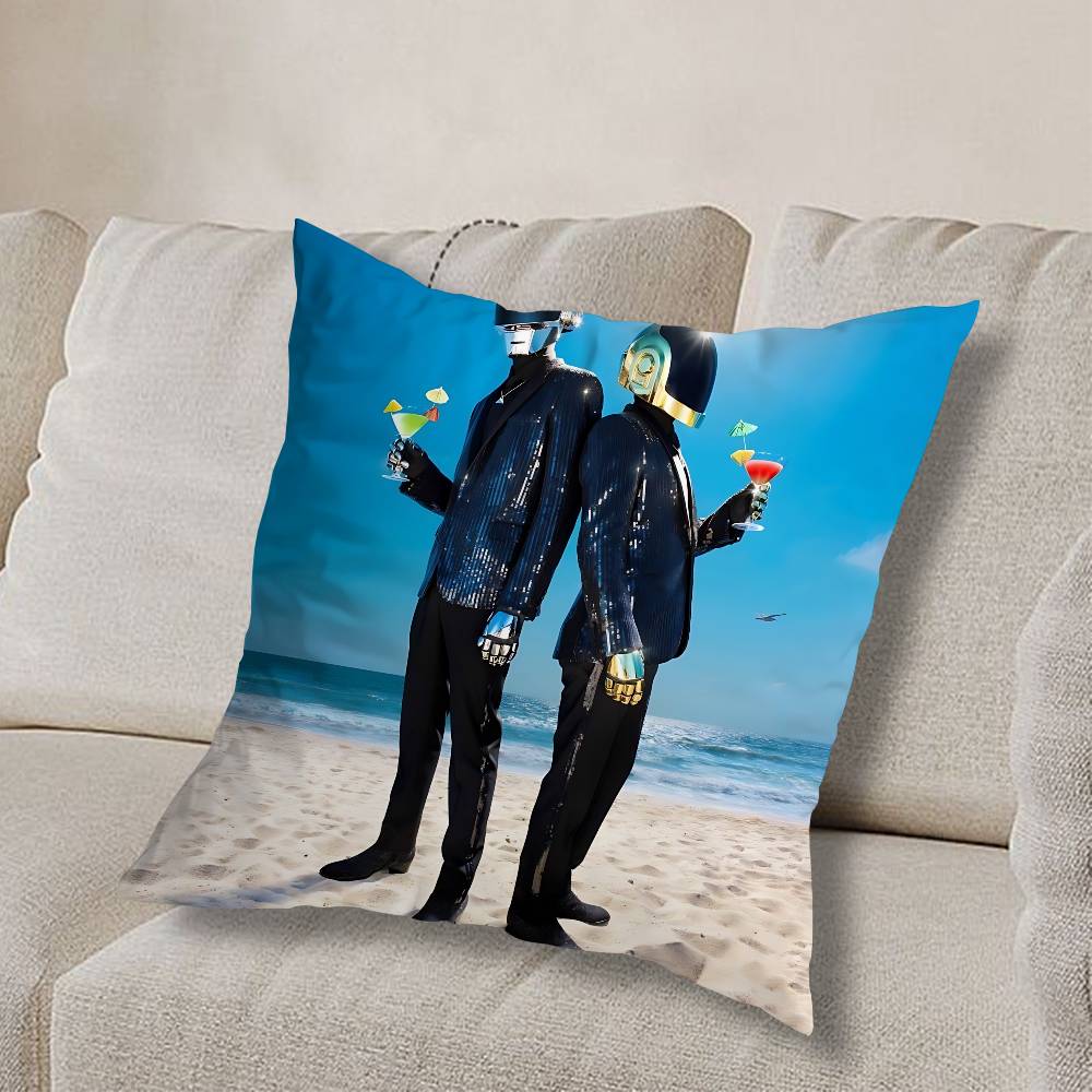 COOL FRA Daft Punk band Pillow Case Sofa Living Room Bedroom Headboard Backrest Cushion Square Cushion Nap Time