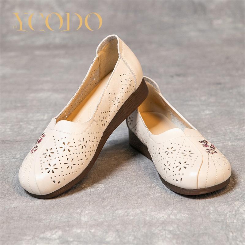 Sandale LOfu de primăvară și vară pentru damă, pantofi de damă confortabili și respirabili din piele naturală