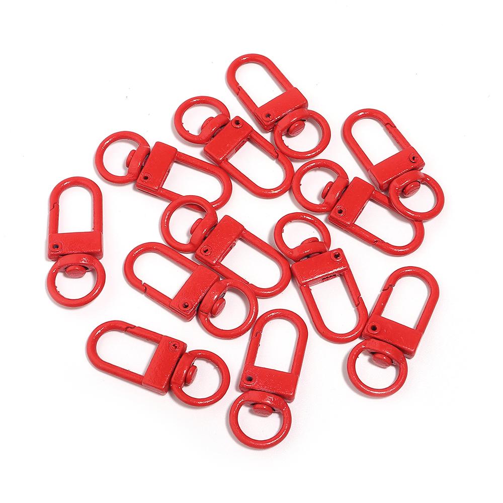 10pcs/lot Colorful Alloy Snap Lobster Clasps Hooks Keychain Findings For DIY Key Chains Necklace Bracelet Accessories Wholesale