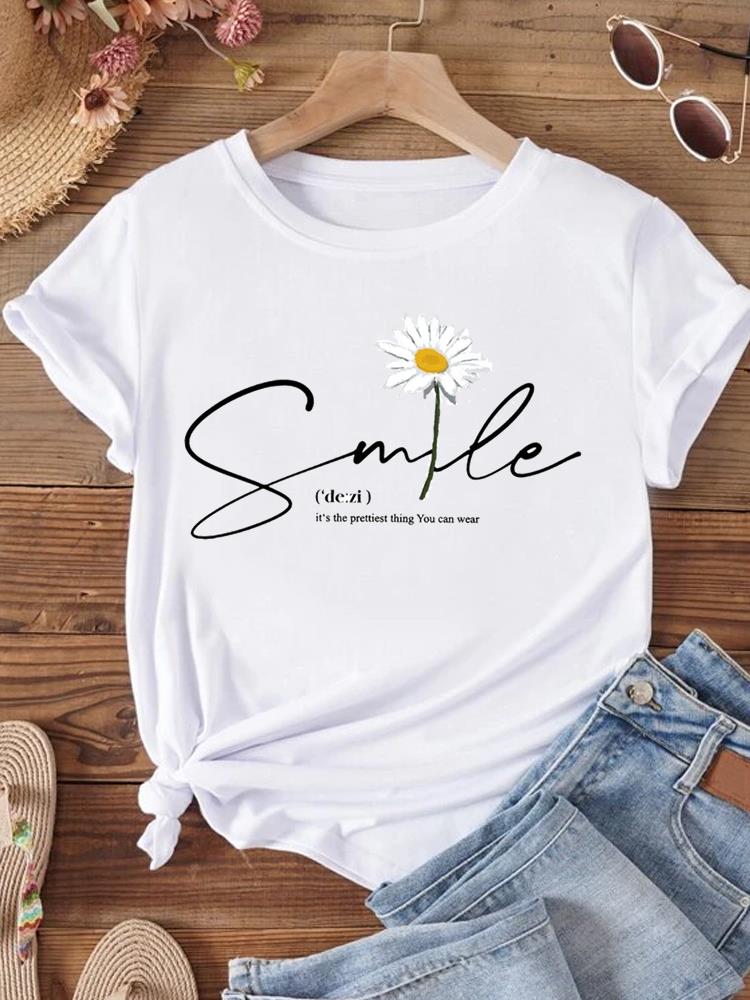 thumbnail image 2 of Women's "sweet Old Lady" Sunflower Graphic T Shirt 100 2 of 11