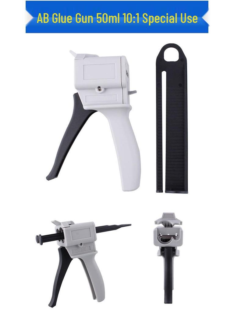 AB Glue Gun 1:1, 2:1, 10:1 Dual Tube Epoxy Resin Glue DP420 with Manual Metal Top Buckle