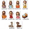 Krippenfiguren für Weihnachten 10 Stück Harz Krippenszene Ornamente Weihnachts-Jesus-Statue Für Kinder und Erwachsene Heilige Familie