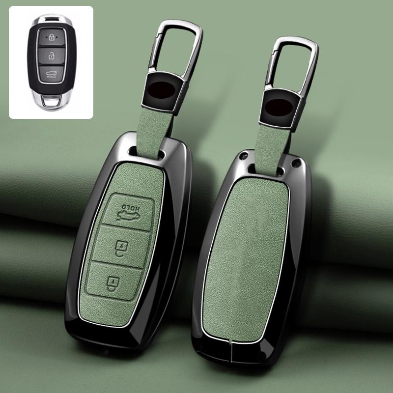 3/4/5 Button Zinc Alloy Leather Car Key Cover For Modern I30 Ix35 Kona Encino Solaris Azera Grandeur Ig Accent Santa Fe Palisade