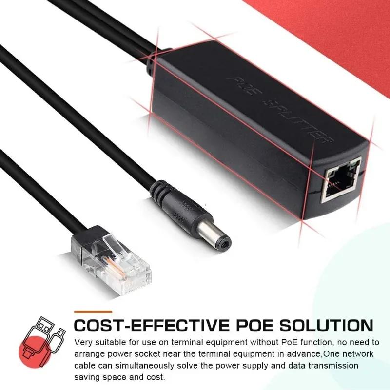 1 Pair Passive PoE Injector and PoE Splitter Kit POE Cable POE Splitter RJ45 Injector Power Supply Module 12-48v for IP Camea