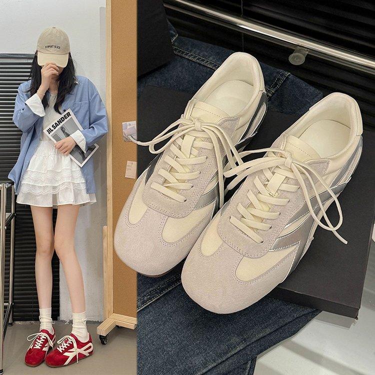 Height Increase 4cm Retro Moral Training Shoes Women's 2025 Spring and Autumn Models Versatile Popular Sports and Leisure Board Shoes Soft-soled Forr