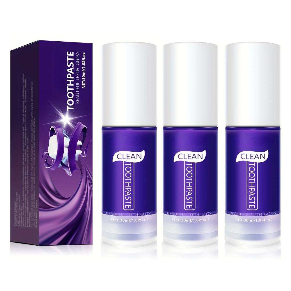 

Фиолетовая зубная паста, зубная паста для чистки зубов, зубная паста для мытья зубов «Свежее дыхание», глубокая чистка в домашних условиях, путешествиях 3pcs