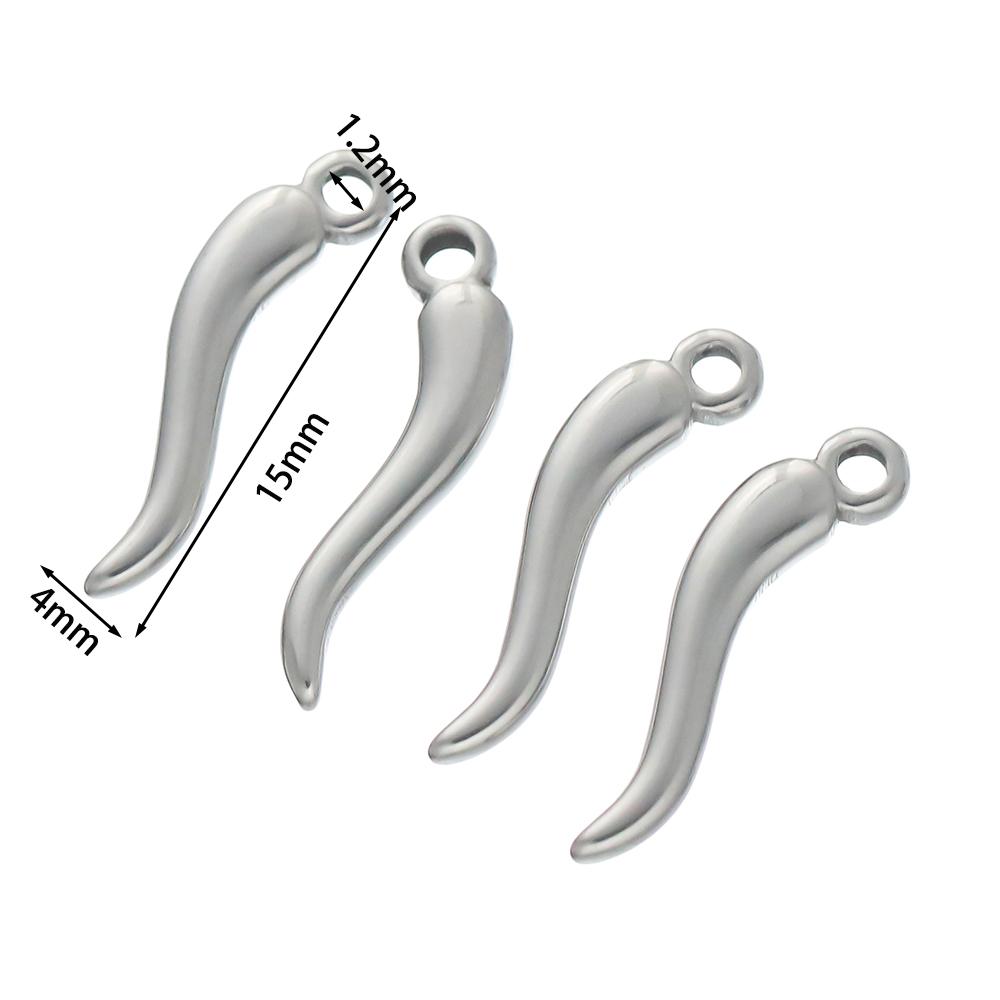 

5pcs Stainless Steel Red Pepper Charms for DIY Jewelry Making Women Retro Necklace Accessories Bracelet Findings Supplies Crafts 5pcs