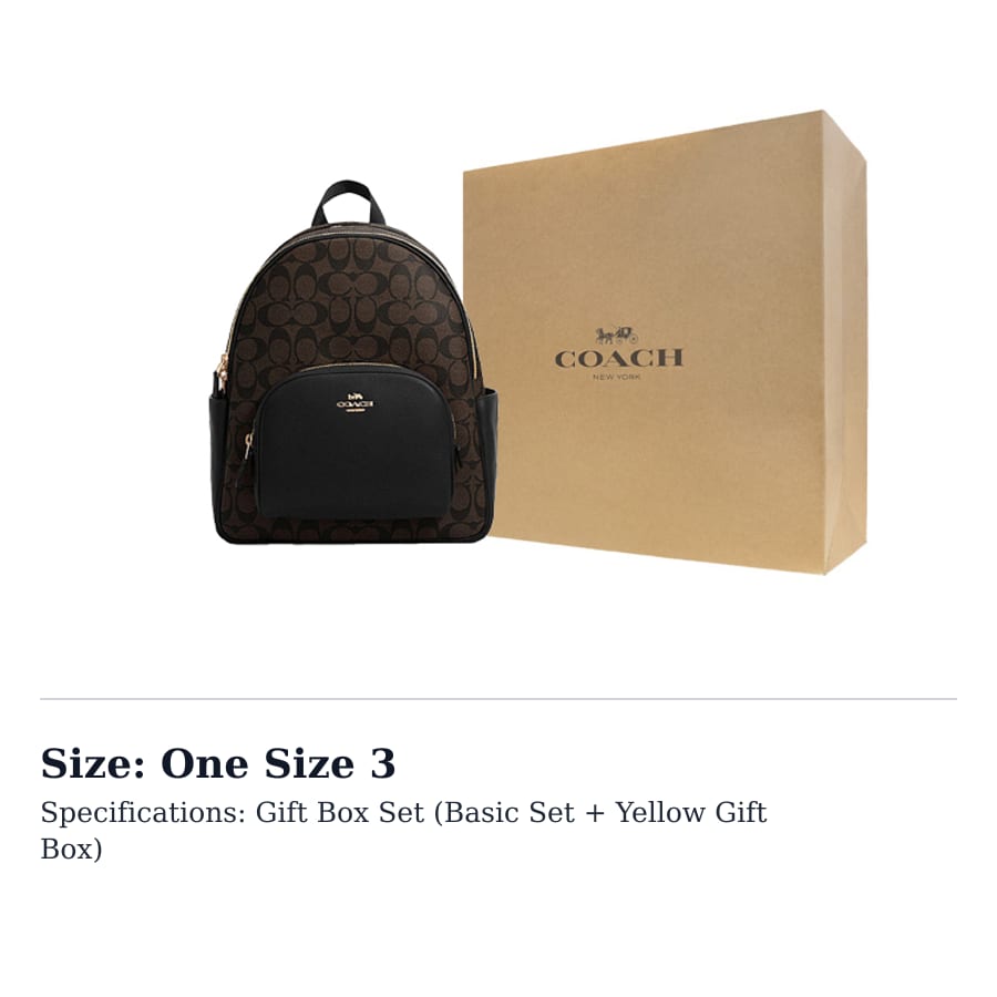COACH Court Canvas With Leather Backpack