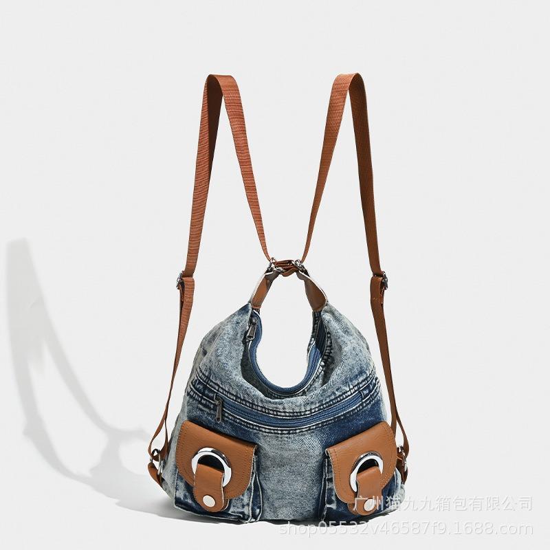 2025 New Wash Denim Bag Large Capacity Tote Bag Small Design Shoulder Bag