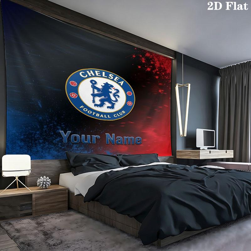 Chelsea F Custom Name Wall Tapestry Aesthetic Wall Hanging Printed Fabric Blanket Decorative Tapestries for Bedroom Living Room Home Decor